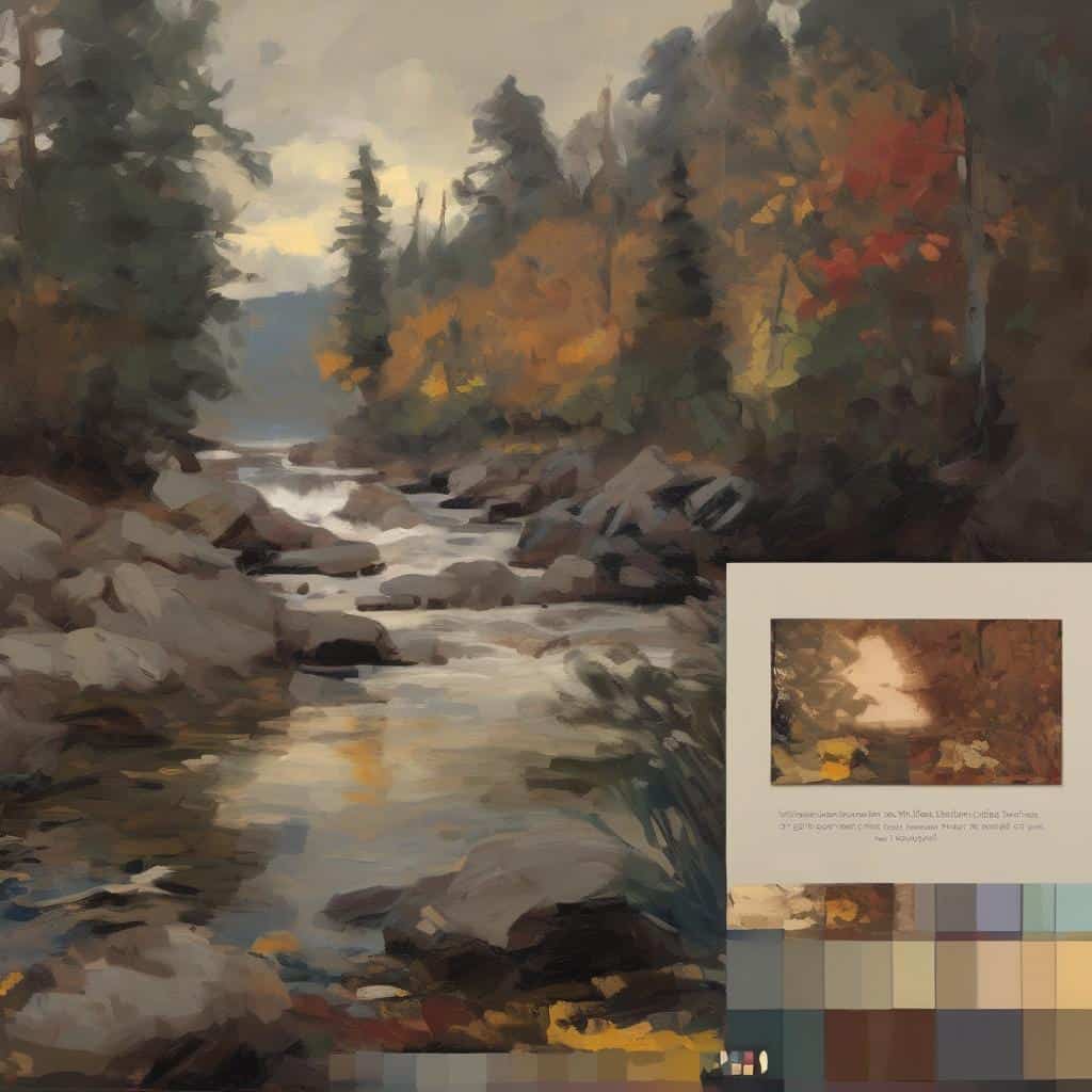 Ομορφιά της φύσης, τοπίο με ποτάμι και δάση, τέχνη και προσωπική ιστορία, έμπνευση από τη φύση, ζωγραφική, εκθέσεις τέχνης.